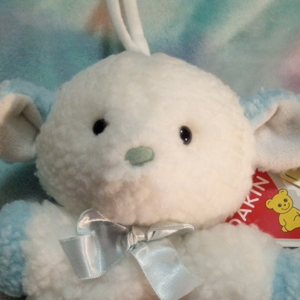 Musical Stretchy Lamb Plush By Dakin In White and Blue - Picture 4 of 10